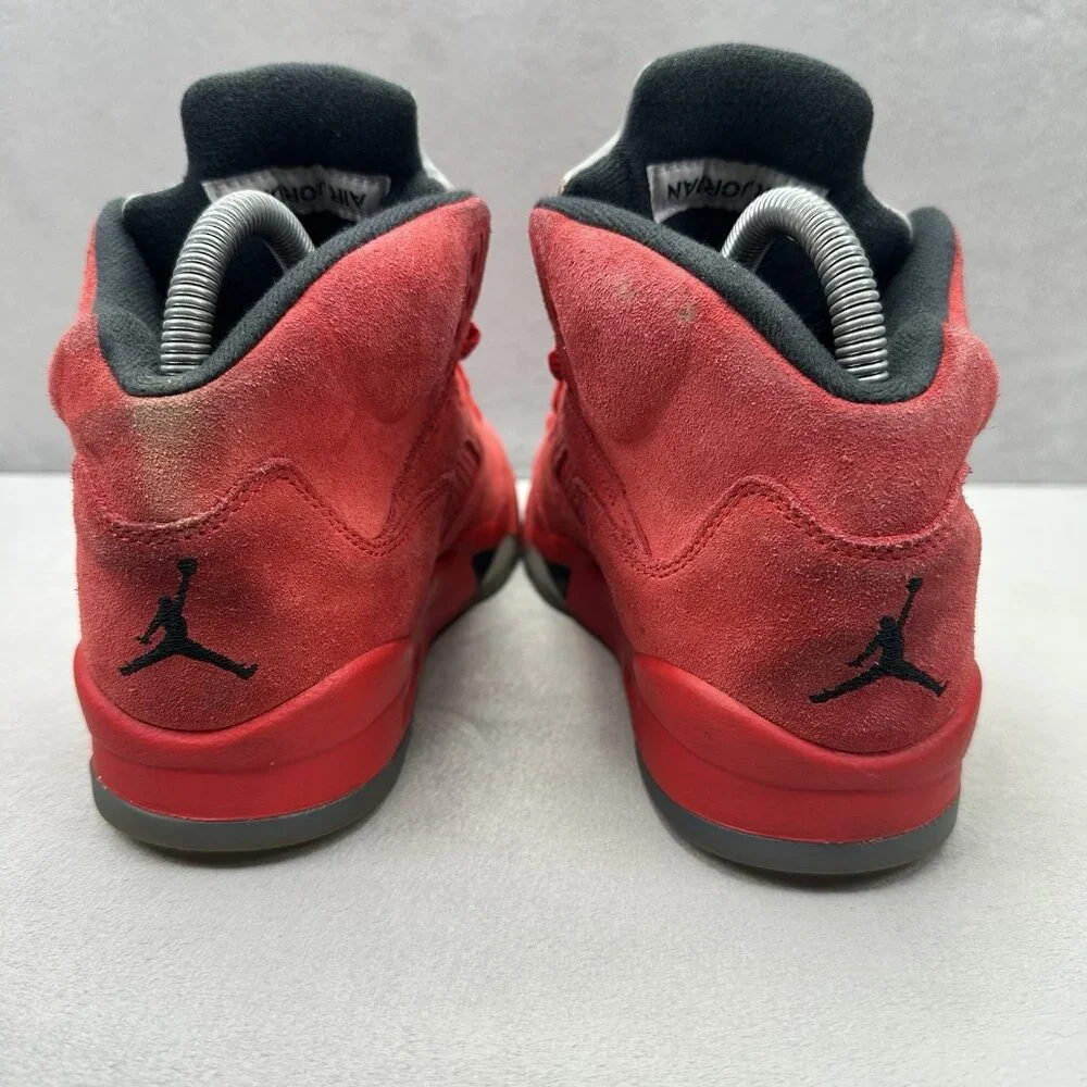 Size 4.5Y / Womens 6 Jordan 5 Retro University‎ Red Suede (GS) Shoes Sneakers